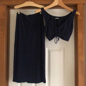 Reformation Two Piece ribbed jersey dress